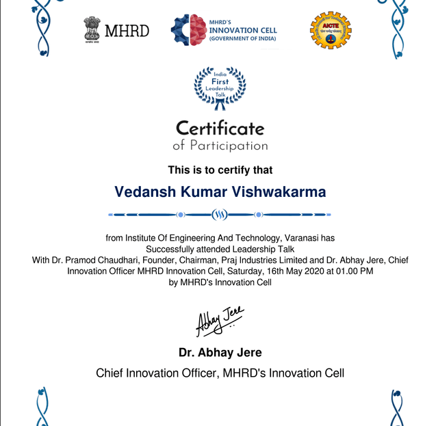 certificate